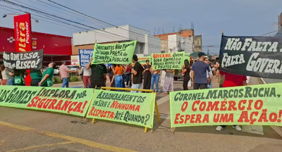 Comerciantes protestam por segurança nos comércios de Porto Velho