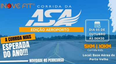 Nona Edição da Corrida da Asa será no Aeroporto de Porto Velho em outubro