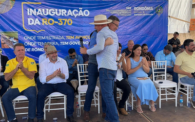 Deputado Ezequiel Neiva entrega 84 quilômetros de pavimentação na RO-370 em Corumbiara