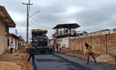 Porto Velho faz drenagem e asfaltamento na Rua Santa Rita