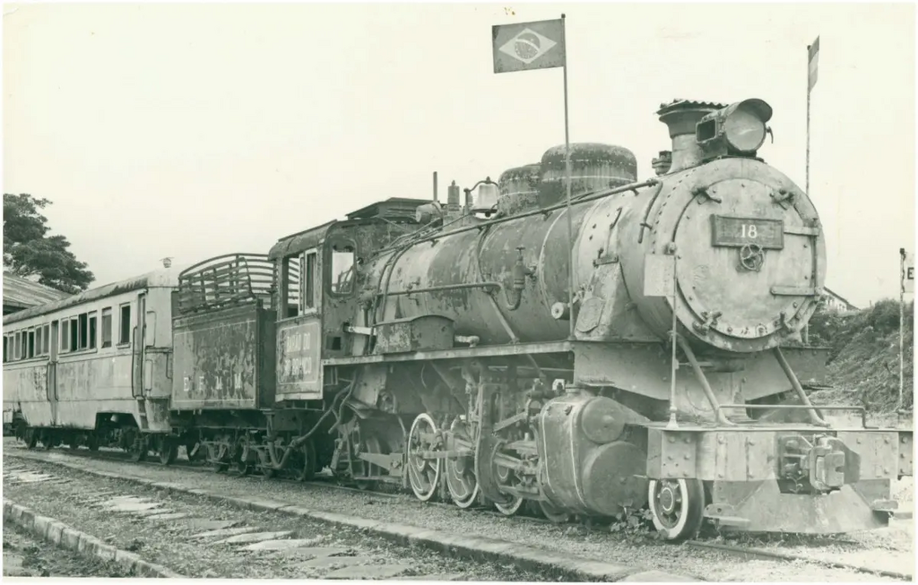 Locomotiva 18 'Barão do Rio Branco' em Porto Velho.
