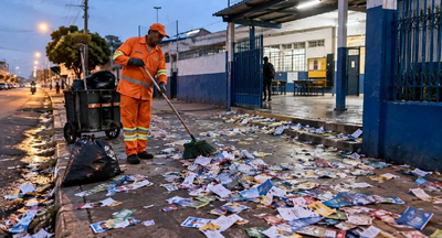 Descartar santinhos aumenta limpeza em Porto Velho após votação