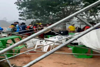 Tempestade interrompe partida de futebol feminino em Vilhena deixando feridos